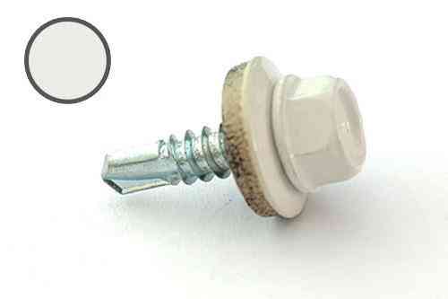 Кровельный саморез 4,8*19 RAL 9003 со сверлом по металлу (пач. 50 шт.) белый Харьков