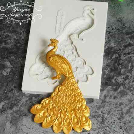 Молд кондитерский Павлин 80 на 55 мм серый Киев