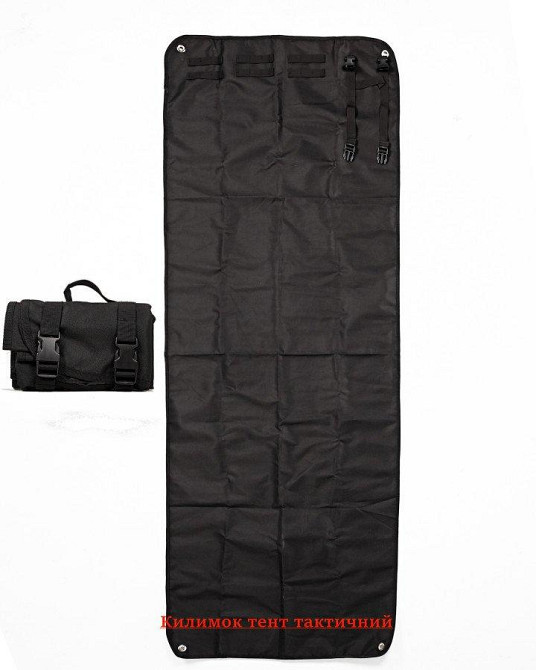 Килимок тент тактичний водонепроникний Моллі чорний ПП7882 Одеса - фото 1