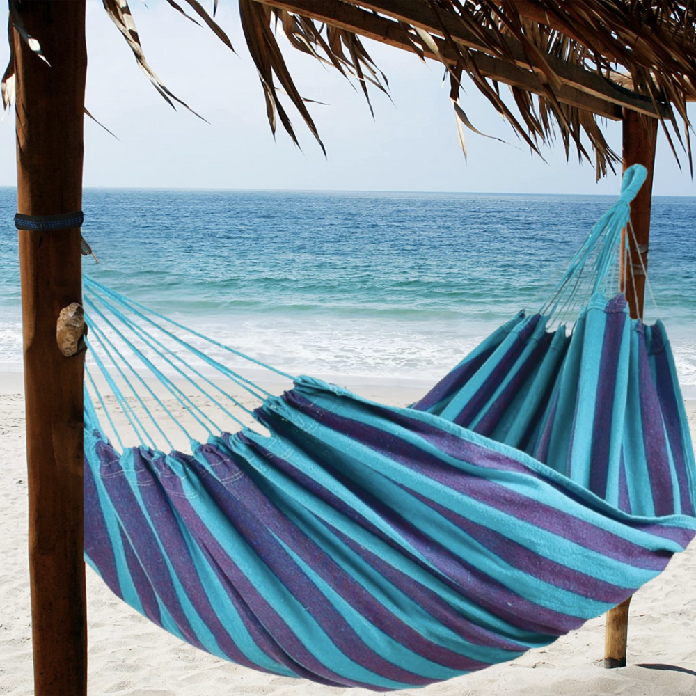 Гамак гавайський Jumi Garden тканинний з чохлом синій із зеленим Киев - изображение 8