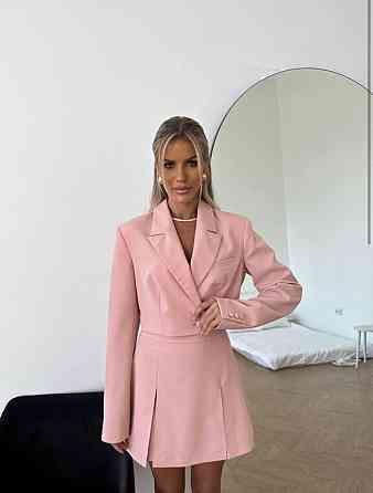 Женский стильный костюм двойка: жакет и юбка-шорты костюмка Пудра, 42/44 Одесса