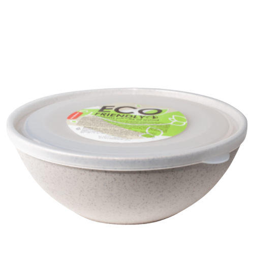 Миска з кришкою 0,8л пластик біла троянда Eco Wood Алеана Житомир