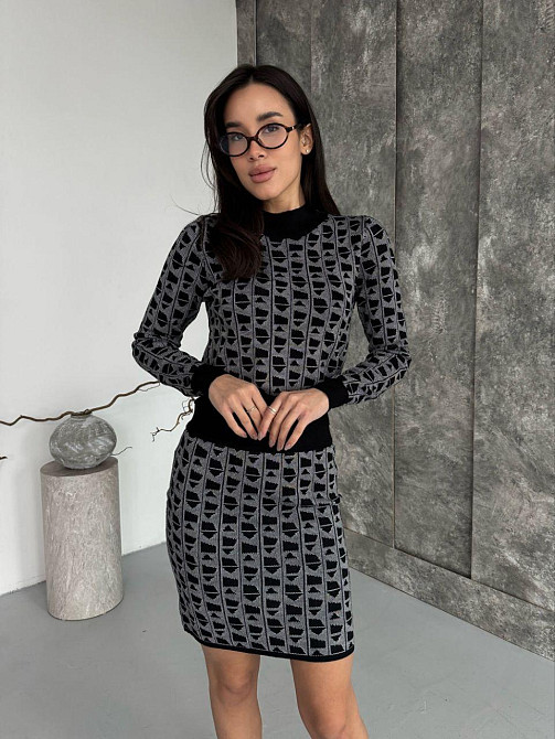 Женский базовый теплый костюм двойка: кофта и юбка кашемир Одесса - изображение 6