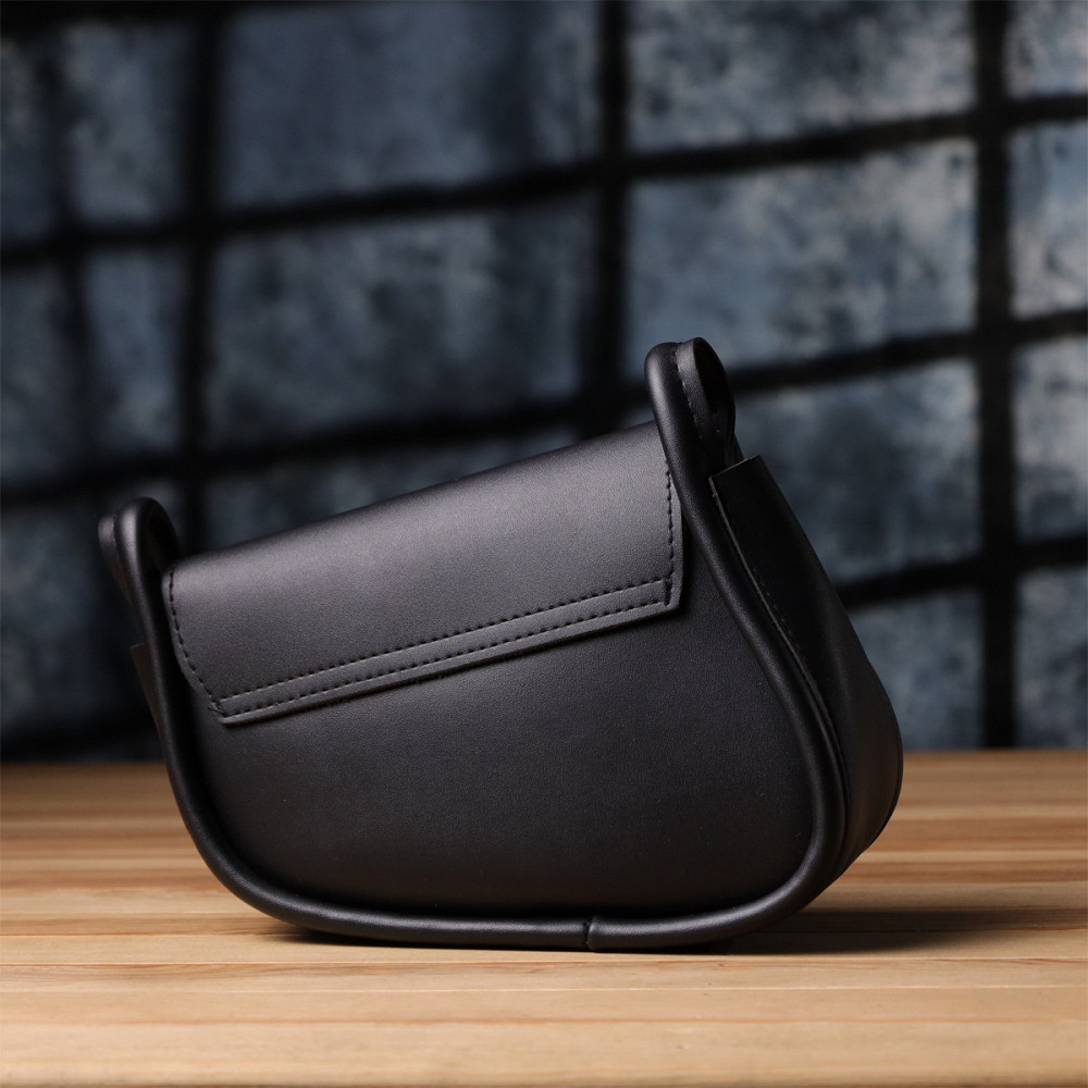 Жіноча сумка сідло з якісної екошкіри Vintage sale_15128 Чорний Київ - фото 8