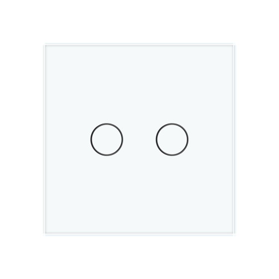 LIVOLO Розумний сенсорний прохідний/перехресний EC вимикач 2 сенсора LIVOLO білий матове скло Коломия