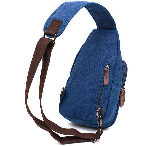 Текстильная мужская сумка через плечо Vintage 20387 Синий Киев
