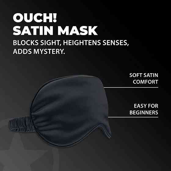 Маска на очі - Ouch! Satin Blindfold Black Sex Aura Київ