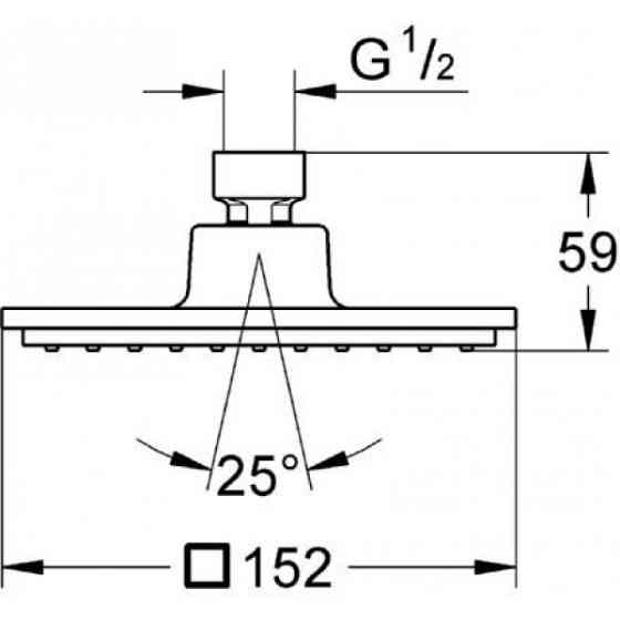 Верхний душ GROHE EUPHORIA CUBE 150 27705000 Київ