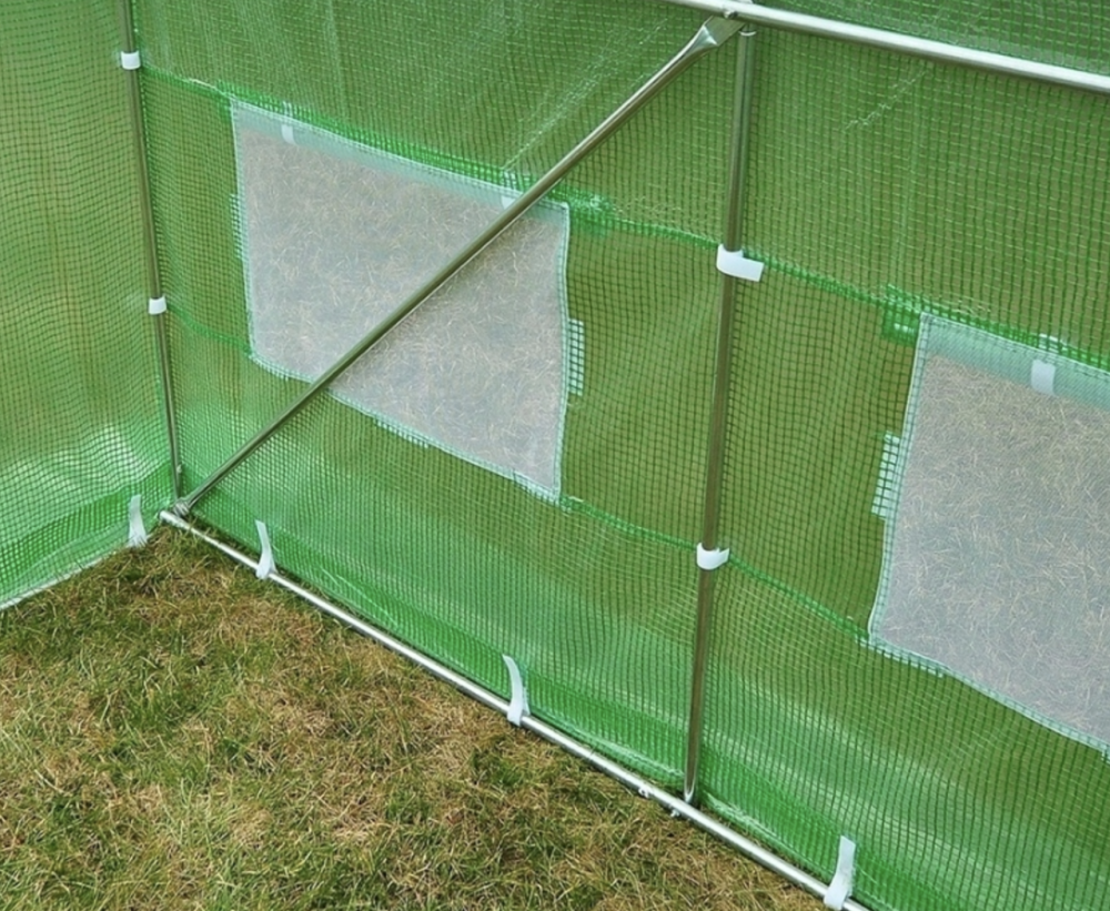 Садова теплиця 6 м² (3 × 2 × 2 м) з вікнами, армована плівка UV-4, Зелена (Польща) Київ - фото 18