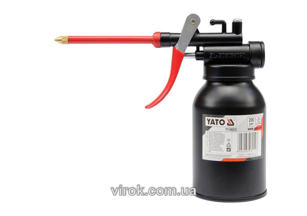 Маслянка важільна YATO : гнучкий аплікатор, V= 200 см³ [10/120] Одеса - фото 1
