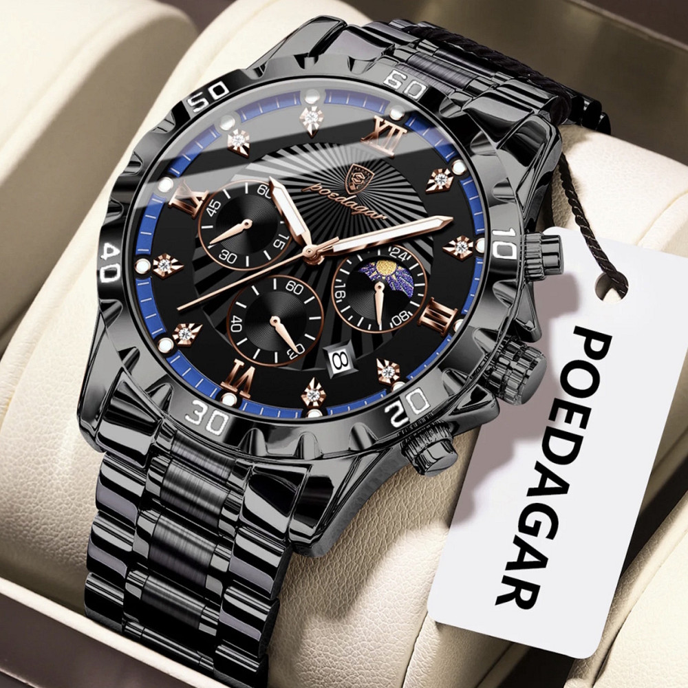 Часы мужские наручные Poedagar Extra Черный Киев - изображение 1