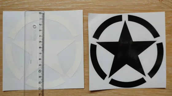 Наклейка на авто Звезда маленькая белая, черная Киев