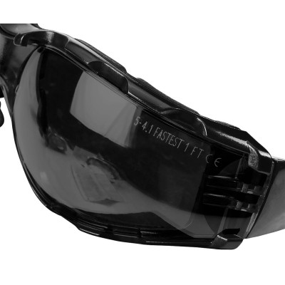 Защитные очки Neo Tools протиосколкові, клас захисту FT, резинові дужки, полікарбонат, темно сірий (97-522) Винница - изображение 3