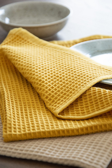 Вафельний рушник Ideal Textile 40х60 см 240 г/м2 (56860817) Гірчичний Чернівці - фото 8