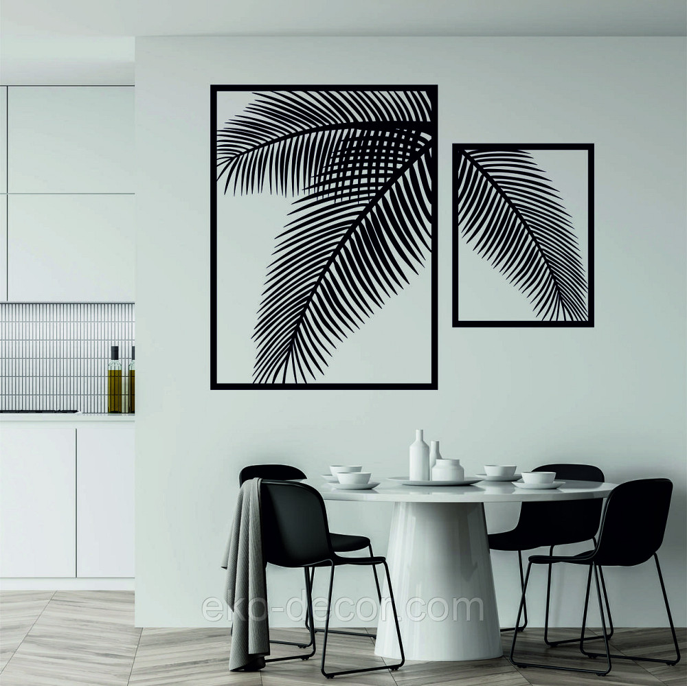 Декоративное настенное Панно «Пальма» Декор на стену 110*90 см, Черный Киев - изображение 7