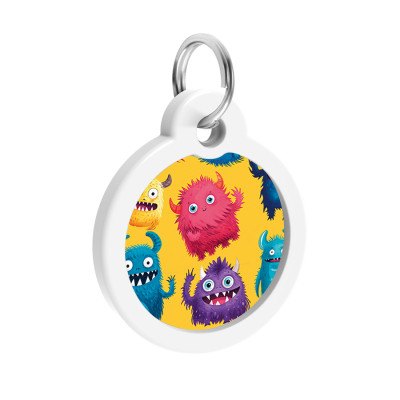 Адресник для тварин WAUDOG Smart ID з QR паспортом "Мохнаті монстри", коло 30 мм (230-4050) Вінниця - фото 4