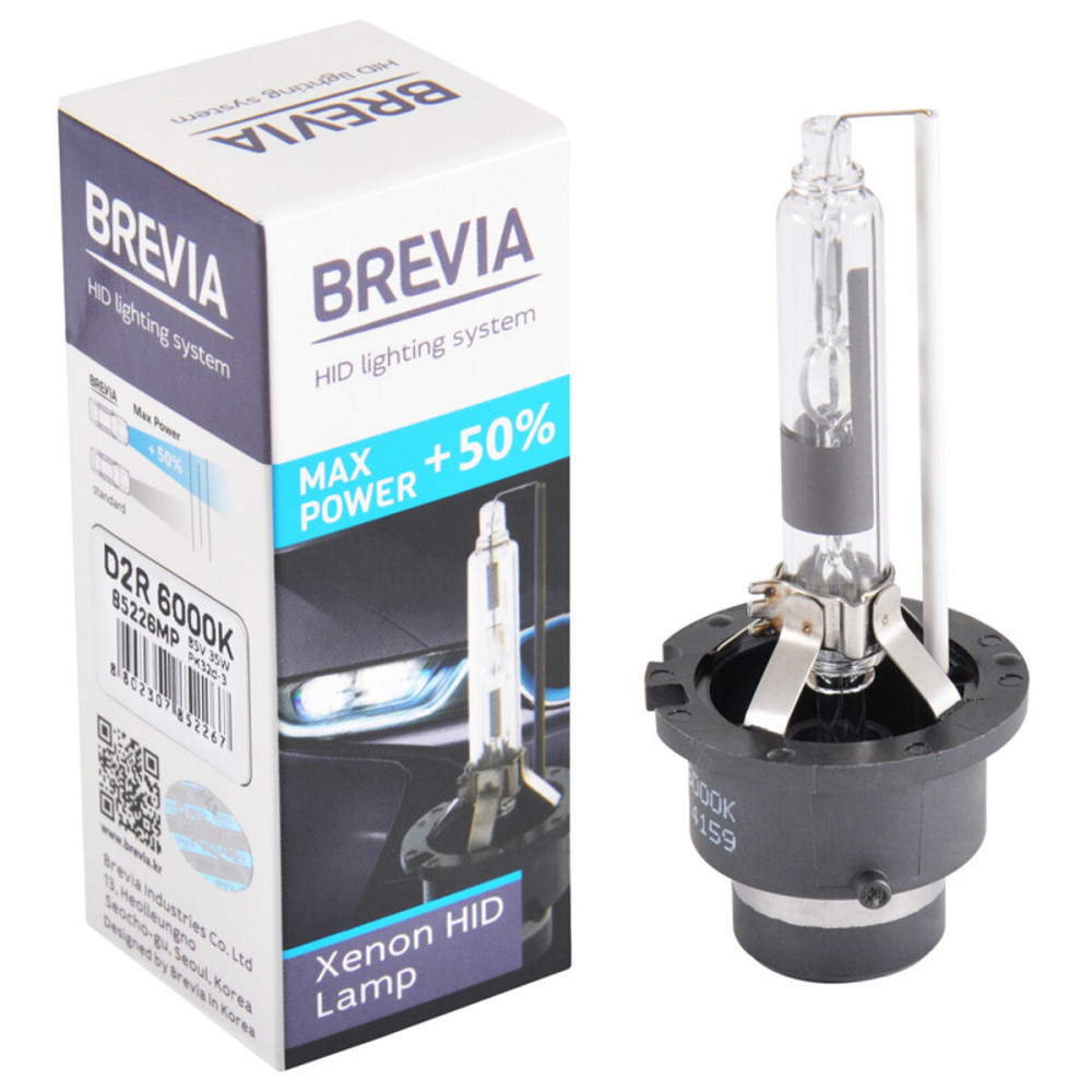 Ксенонова лампа Brevia D2R +50%, 6000K, 85V, 35W PK32d-3, 1шт Київ - фото 1