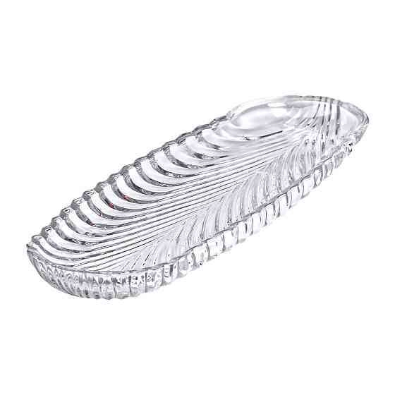 Yiwu Блюдо сервірувальне 39х13.5х2.5 см скляне для закусок канапе фруктів HP-YH-13 Киев