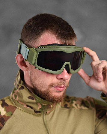 Окуляри — маска захисні балістичні з вентиляцією олива ВТ6018 Київ - фото 1
