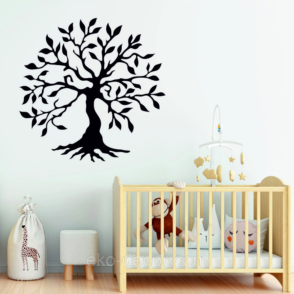 Декоративне настінне Панно «Дерево серце» Декор на стіну 70*33 см, Чорний Київ - фото 2