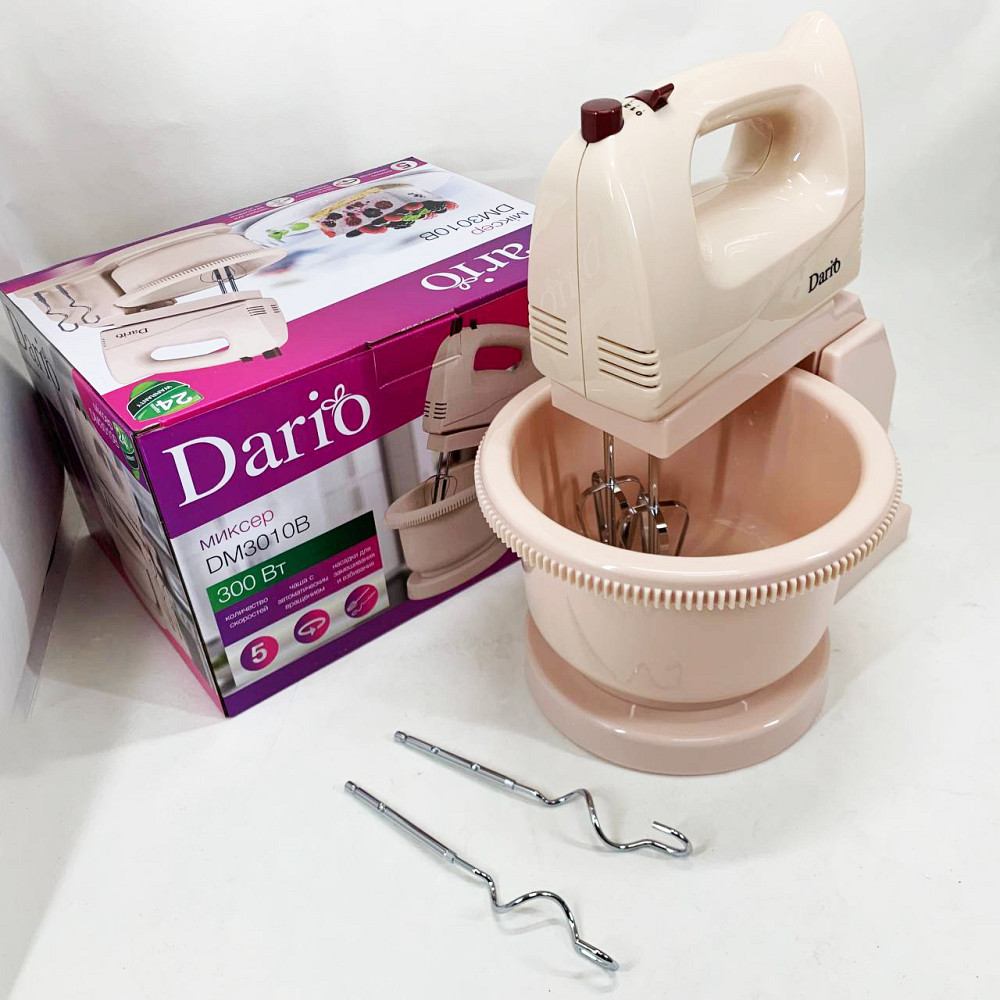 Міксер кухонний ручний для дому Dario DM3010B 300 Вт, Міцний ручний міксер для щоденного використання WA-17 Івано-Франківськ - фото 6