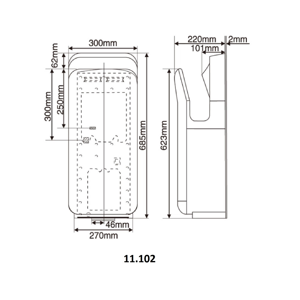 Сушарка для рук HOTEC 11.102 ABS Silver Тернопіль - фото 6
