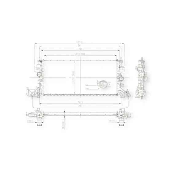 Радиатор охлаждения двигателя автомобиль Опель Astra K 15- Мукачево