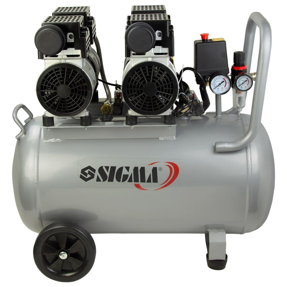 Компрессор четырехцилиндровый безмасляный 2.2кВт 1400об/мин 320л/мин 8бар 58дБ 50л SIGMA (7042551) Ровно - изображение 1