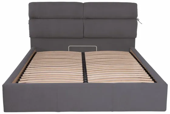 Кровать Двуспальная Edinburgh Comfort 160 х 200 см Мисти Dark Grey С подъемным механизмом и нишей для белья Темно-серый Днепр