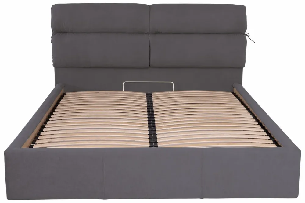 Кровать Двуспальная Edinburgh Comfort 160 х 200 см Мисти Dark Grey С подъемным механизмом и нишей для белья Темно-серый Днепр - изображение 1
