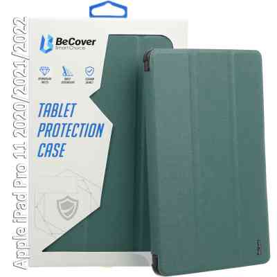 Чехол для планшета BeCover Tri Fold Hard BeCover Apple iPad Pro 11 2020/2021/2022 Dark Green (709667) Винница