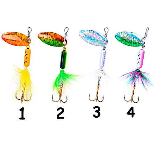 Блесна вертушка вращающаяся 4г цветная блестящая 3 крючка Винница