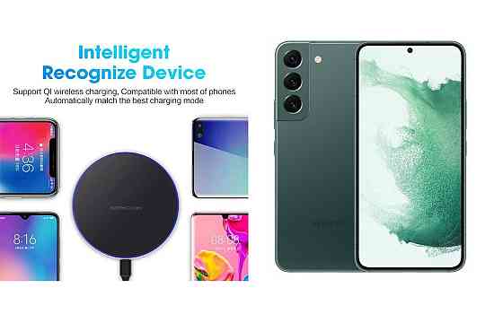 Бездротовий зарядний пристрій Copper до 30W для OnePlus 10 Pro, USB-C, LED Київ