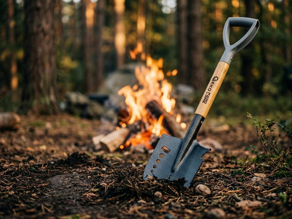 Лопата-рискаль вкорочена (саперка) "GeKo" з дерев'яним держаком 16,5х22/ 70 см Стрий - фото 2