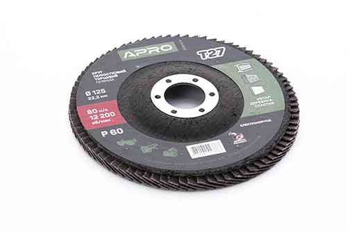 Круг пелюстково-торцевий Р60 прямий 125 мм (Т27) (КЛТ) APRO Рівне