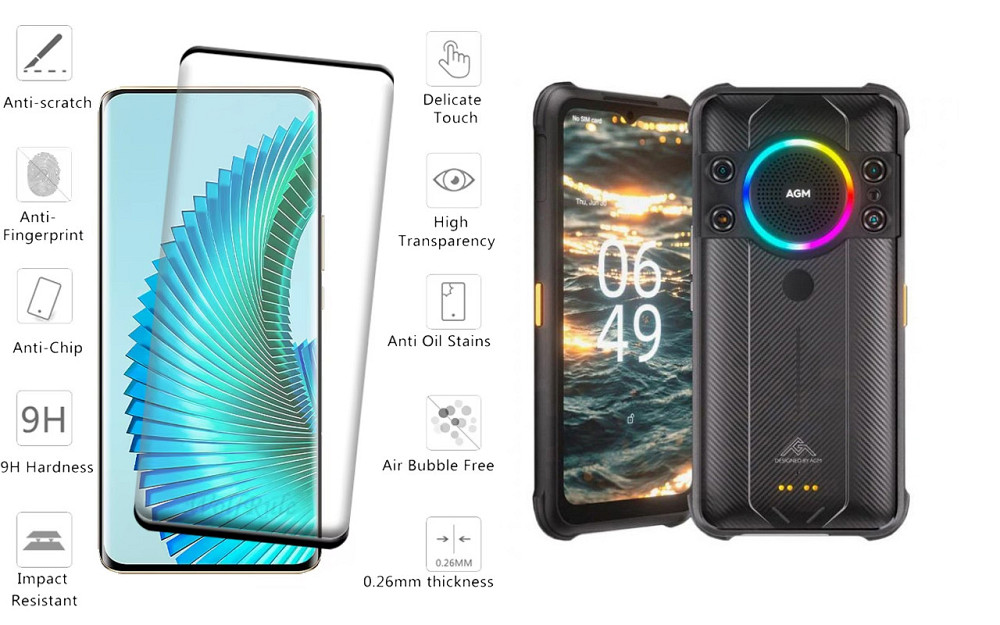 Захисне скло HyperGlass Pro для AGM H5, AGM H5 Pro – максимальна чутливість та захист Київ - фото 2