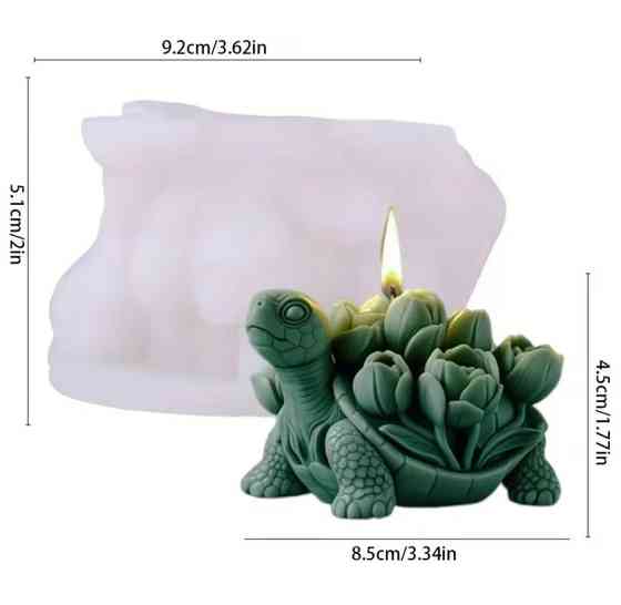 Силіконовий молд черепаха для свічок форма 3D для гіпсу мила епоксидної смоли Київ