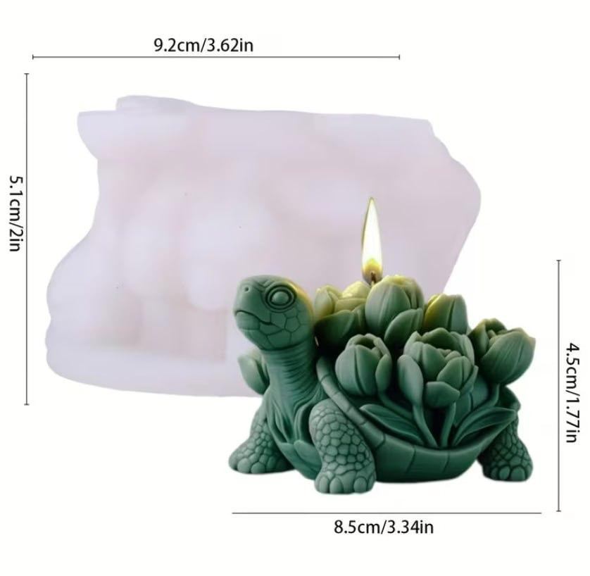 Силіконовий молд черепаха для свічок форма 3D для гіпсу мила епоксидної смоли Київ - фото 2