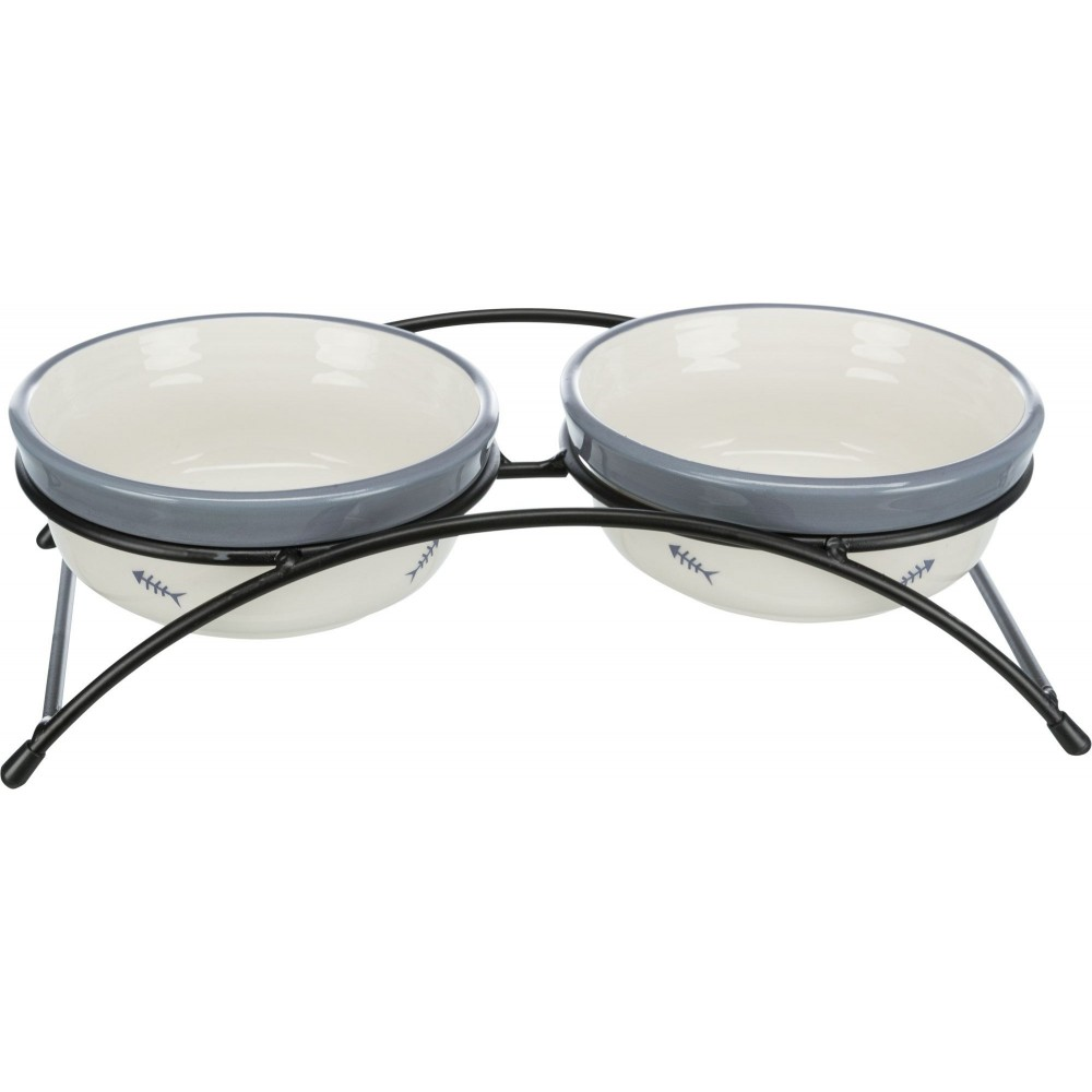 Две керамические миски на подставке для кошек Trixie Eat on Feet (Трикси) 12х12 см 2х300 мл Запорожье - изображение 2