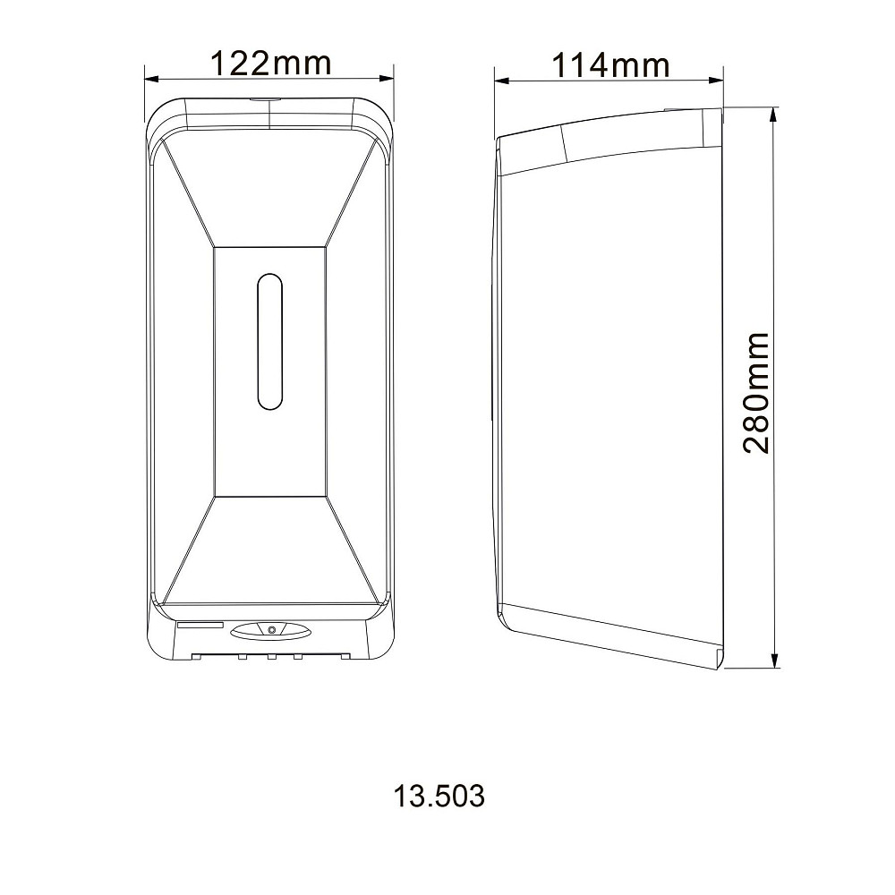 Дозатор сенсорний для антисептика/рідкого мила HOTEC 13.503 ABS White,1000мл,(DC 4*1.5V-тип C-LR14) Луцк - изображение 3
