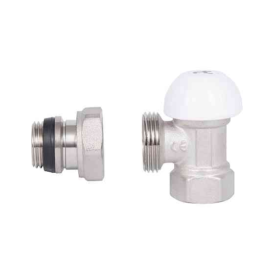 Кран радіаторний Thermo Alliance Standart Powerful 1/2" з антипротіканням кутовий SF233W15 Київ