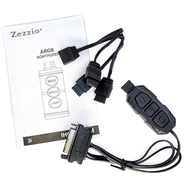 Модуль управления подсветкой Zezzio Контролер керування Zezzio ARGB 3-Pin 5V/SATA (Zezzio ARGB controller Sata) (Zezzio ARGB 3-Pin 5V/SATA) Винница - изображение 3