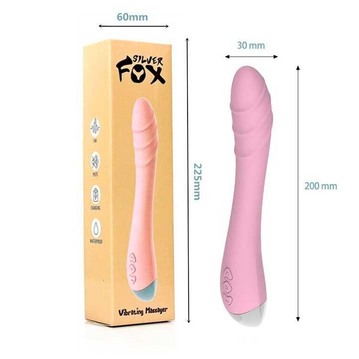 Вібратор Silver Fox для стимуляції точки G USB - Рожевий — Вібратори Вінниця - фото 5