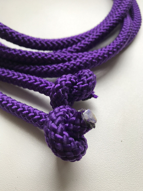 Скакалка гімнастична для гімнастики художньої 3 метри фіолетова 10 мм дитяча спортивна мотузкова Кам'янське - фото 7