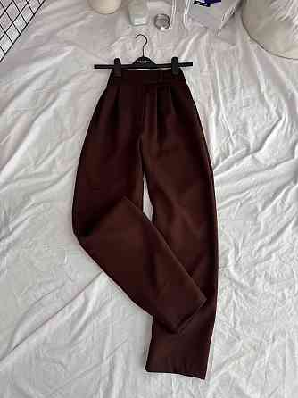 Жіночі базові штани на липучці турецька костюмка Шоколад, 46/48 Одеса