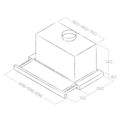 Вытяжка кухонная Elica TT14 LUX BL/A/50 Винница - изображение 4