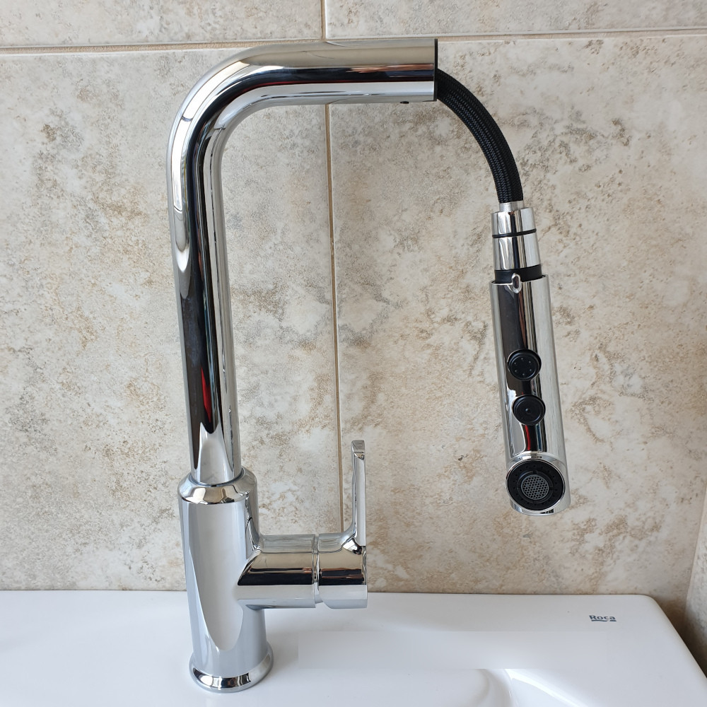 Змішувач для кухні з висувним виливом VOLLE BRAVO М cromo 1550.110201 Київ - фото 4