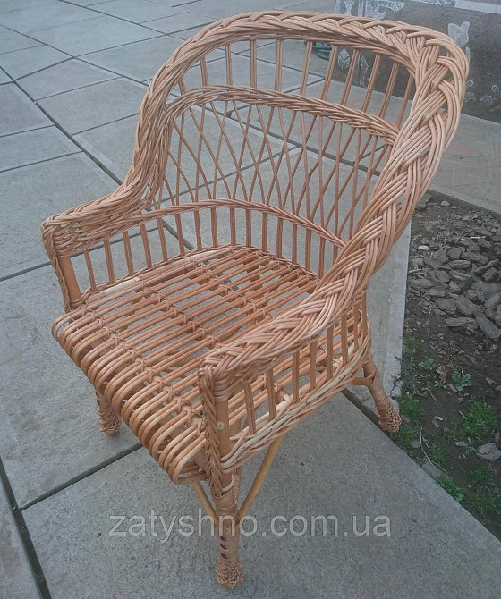 Плетене крісло медове Київ - фото 10