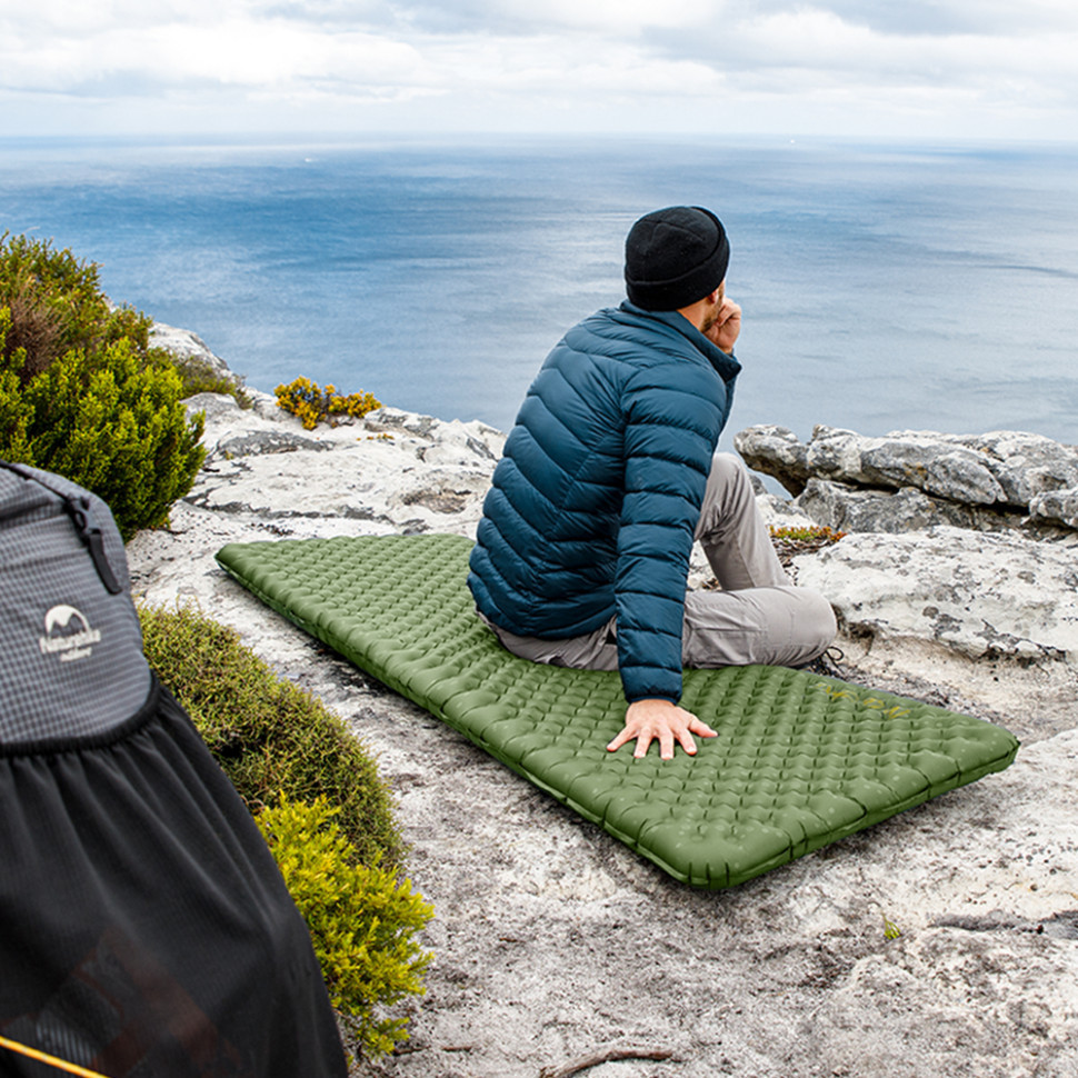 Матрац надувний надлегкий одномісний Naturehike CNK2450WS014, прямокутний зелений Киев - изображение 8