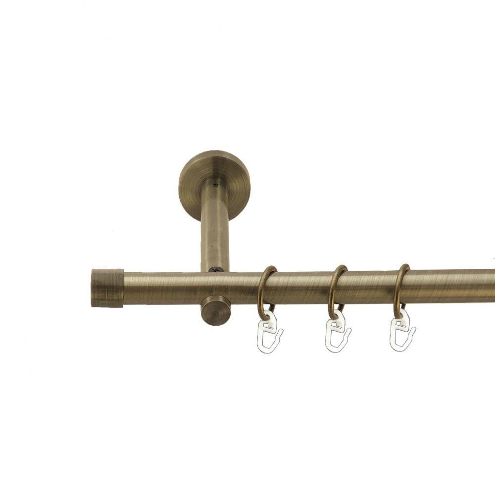 Карниз Orvit Заглушка металевий однорядний циліндр+профіль (16 см) гладка труба кільце металеве Антик 19 мм Львов - изображение 1